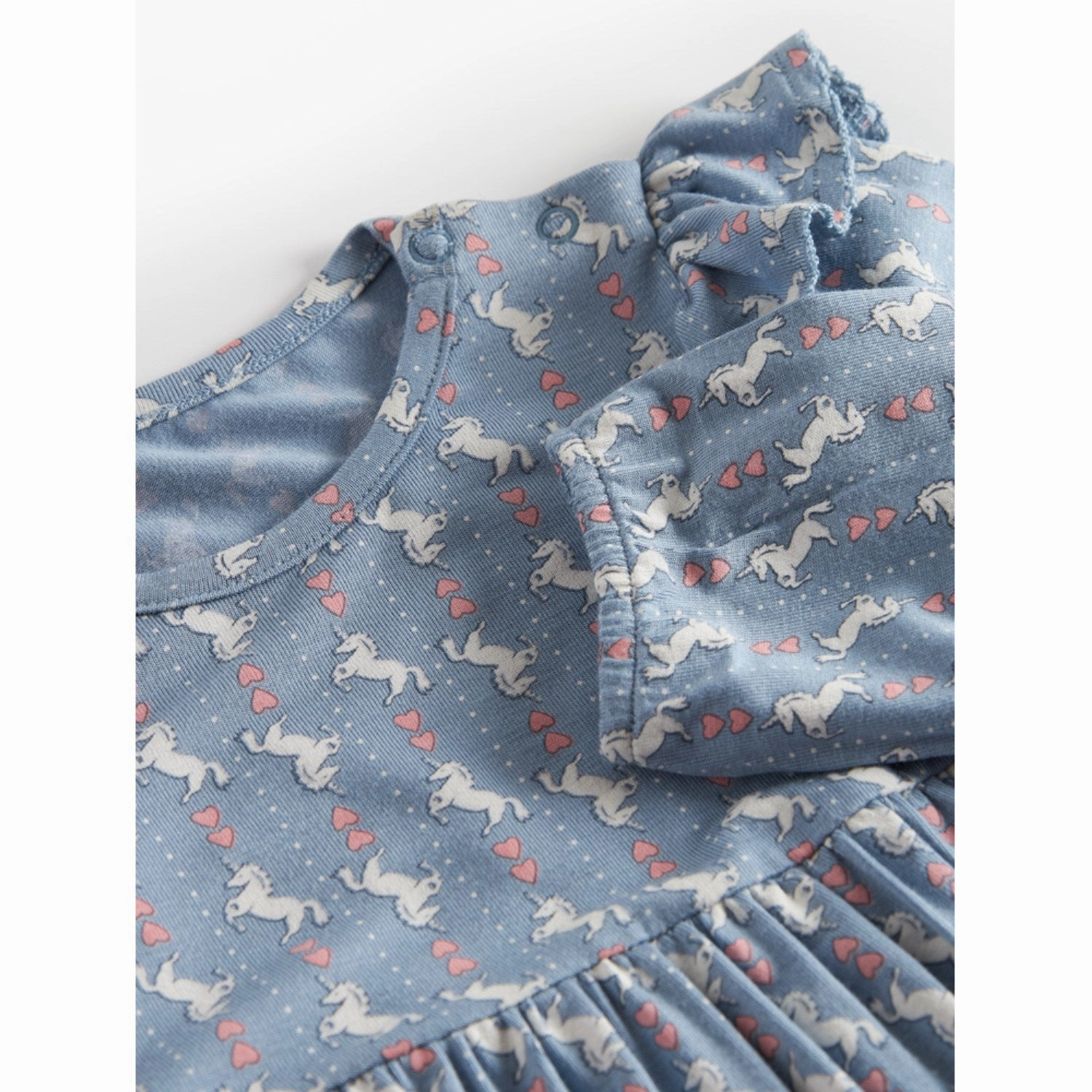 MarMar Smooth Jersey Unicorn Dream Ramona Frill LS Dress Modern Silhouette