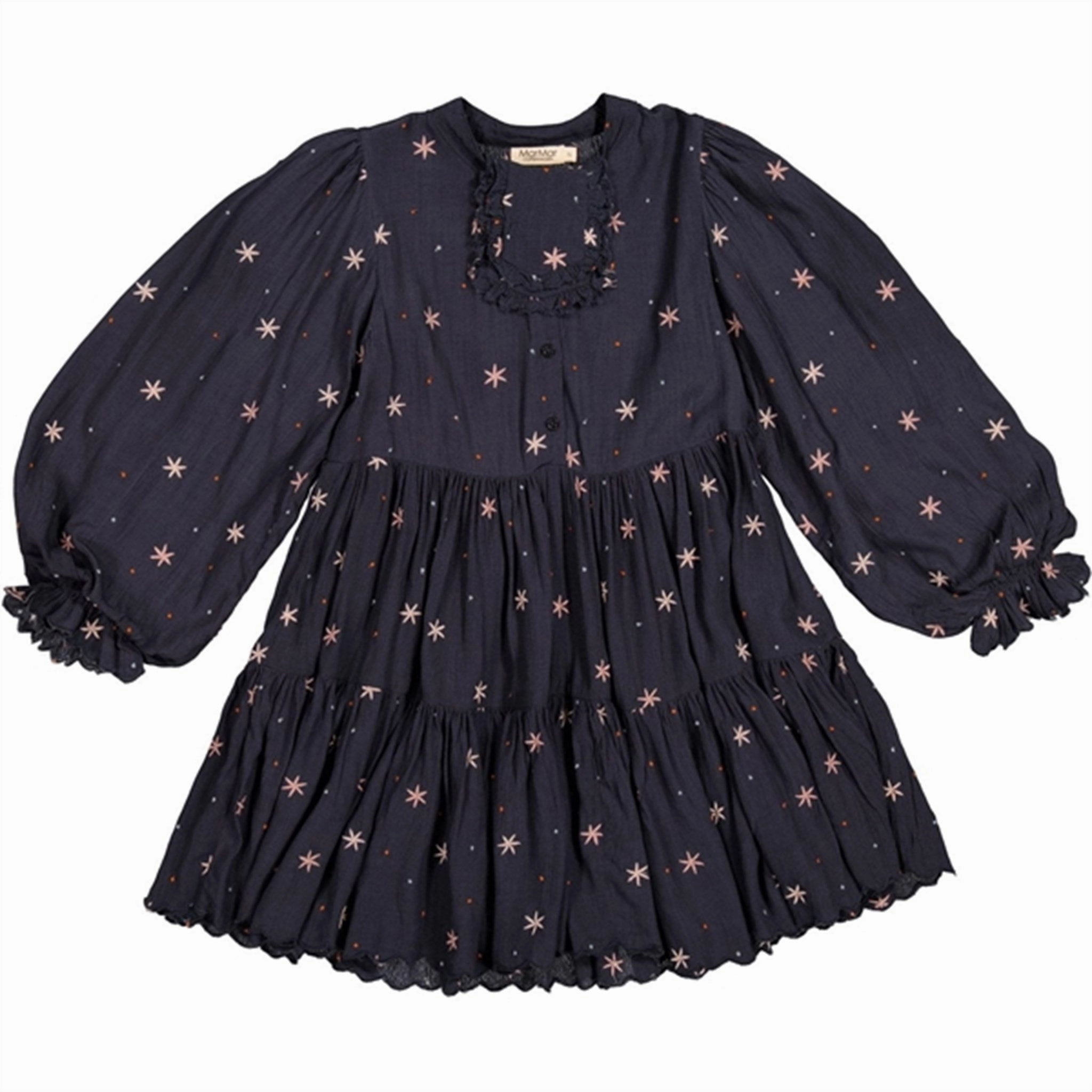 Festive Mood Ruffle Detail MarMar Stars Embroidery Deva Dress