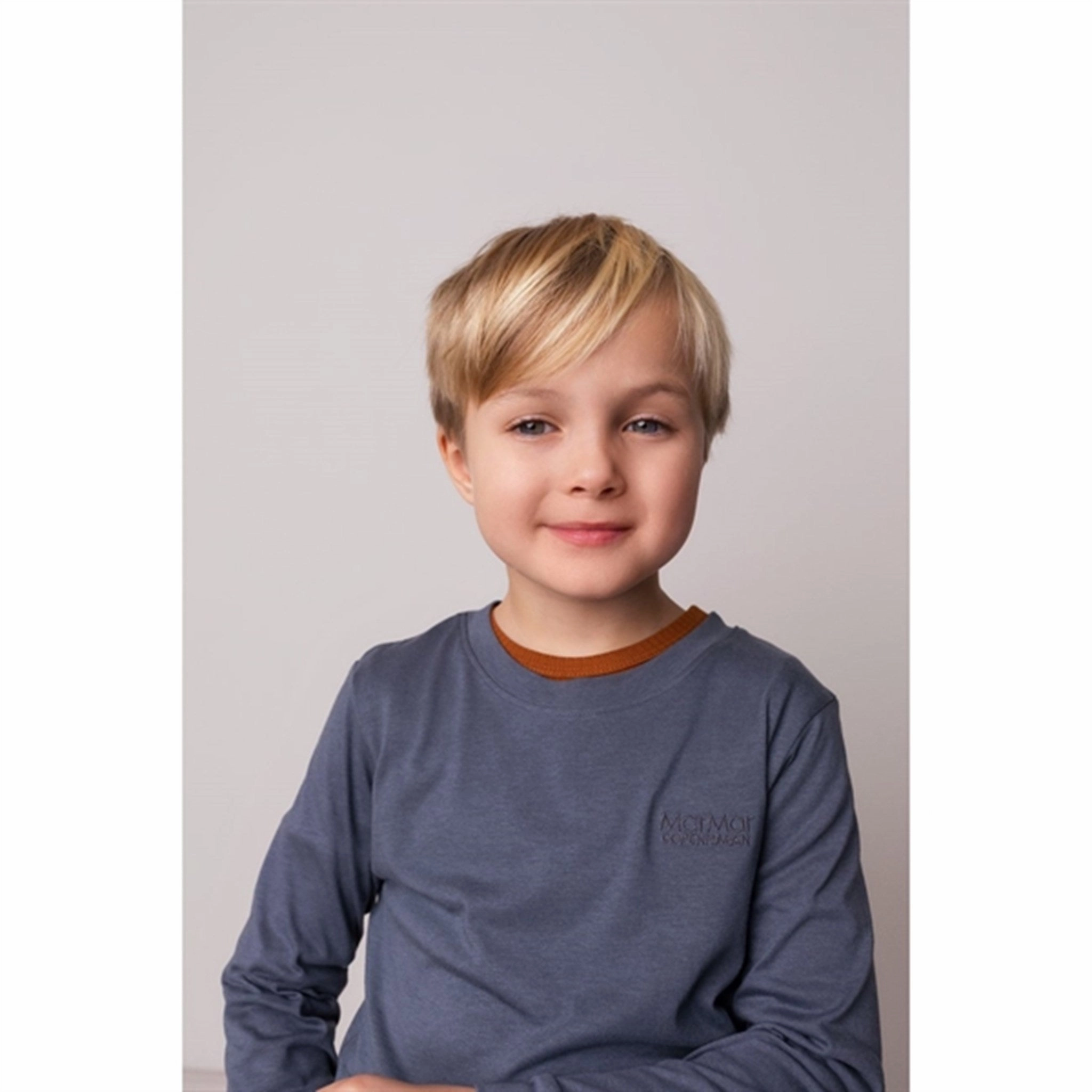 Two Tone Stitching MarMar Stormy Blue Ted Blouse