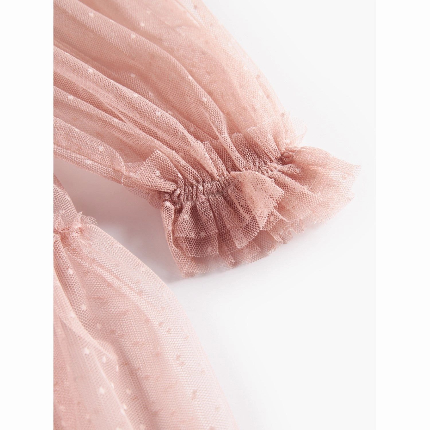 MarMar Tulle Dotty Faded Rose Doth LS Dress Bright Colors