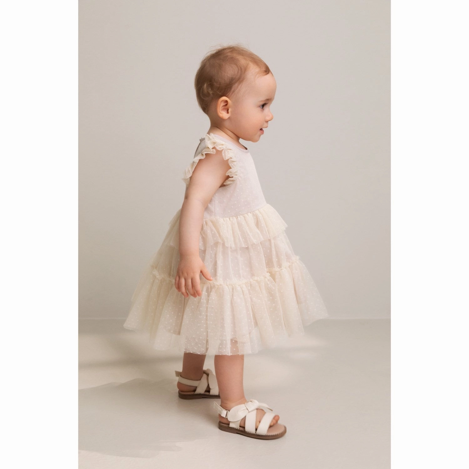 Balanced Tone Timeless Look Wear MarMar Tulle Dotty Vanilla Dalvina Dress