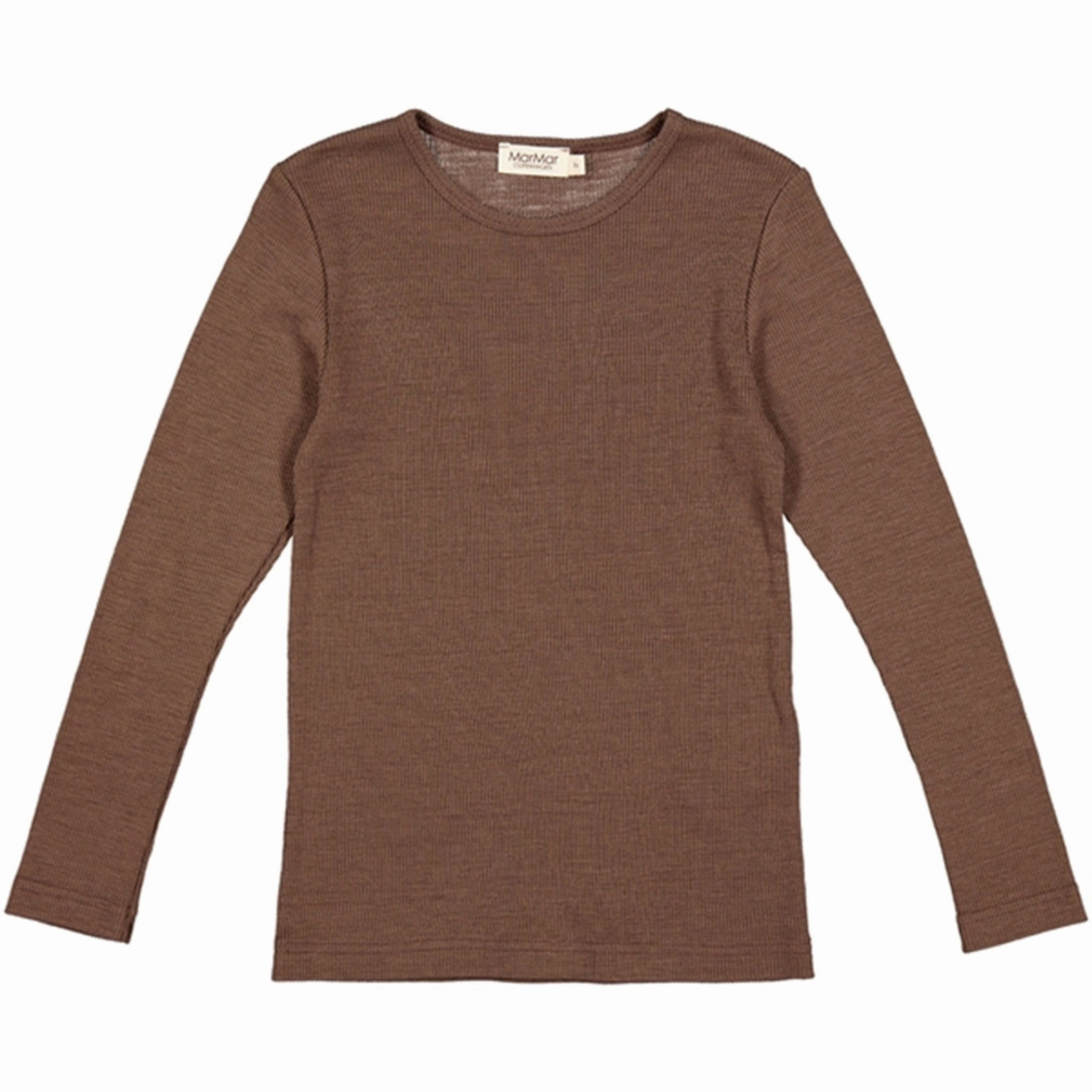 MarMar Wool Rib Grey Melange Tamra T-shirt LS All-Season Wear Versatile Styling