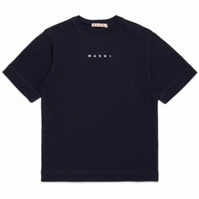 Ultra Soft Blended Textile skinny but not tight Marni Blue Navy T-Shirt