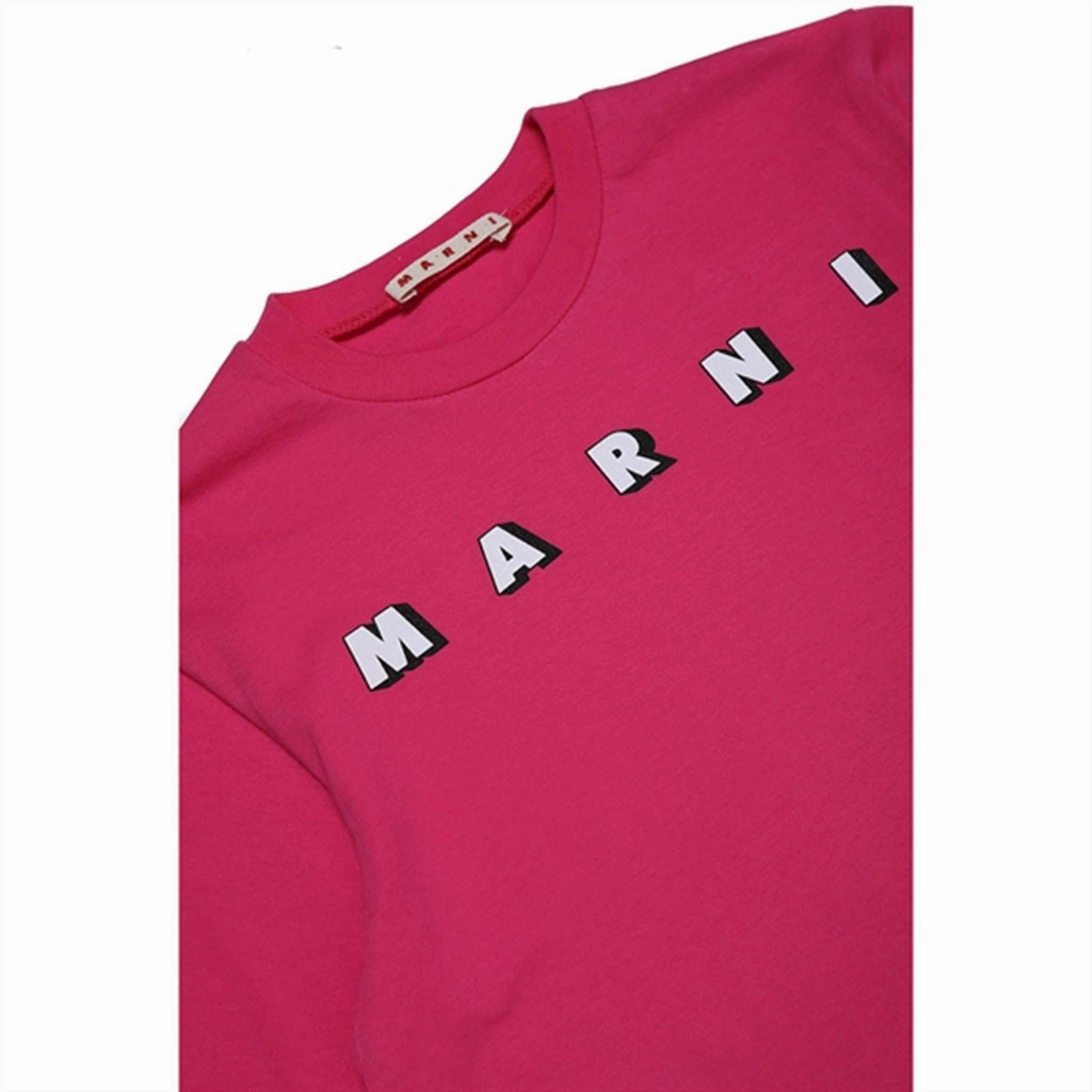 Marni Fuxia Magenta T-shirt Reinforced Shoulder Stitching Casual Choice Wear