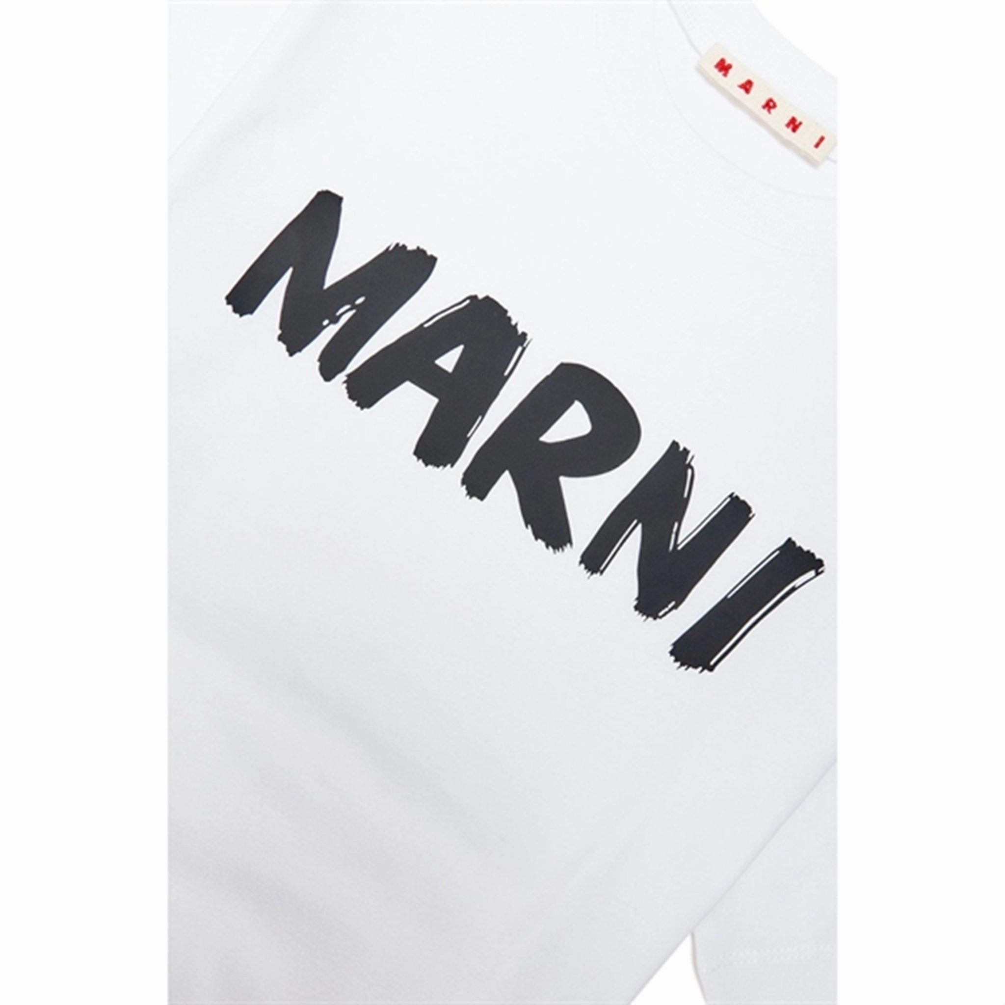 Subtle Embroidery Multi Panel Structure Marni White Logo T-shirt