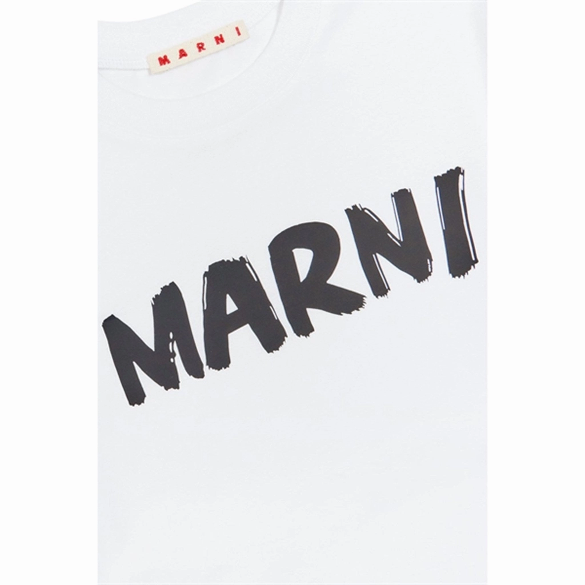 Marni White Logo T-shirt Relaxed Fashion