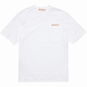 Marni White T-Shirt StretchReinforcedArmholes Sporty Style