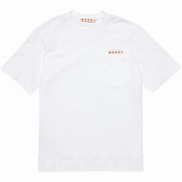 Marni White T-Shirt StretchReinforcedArmholes Sporty Style