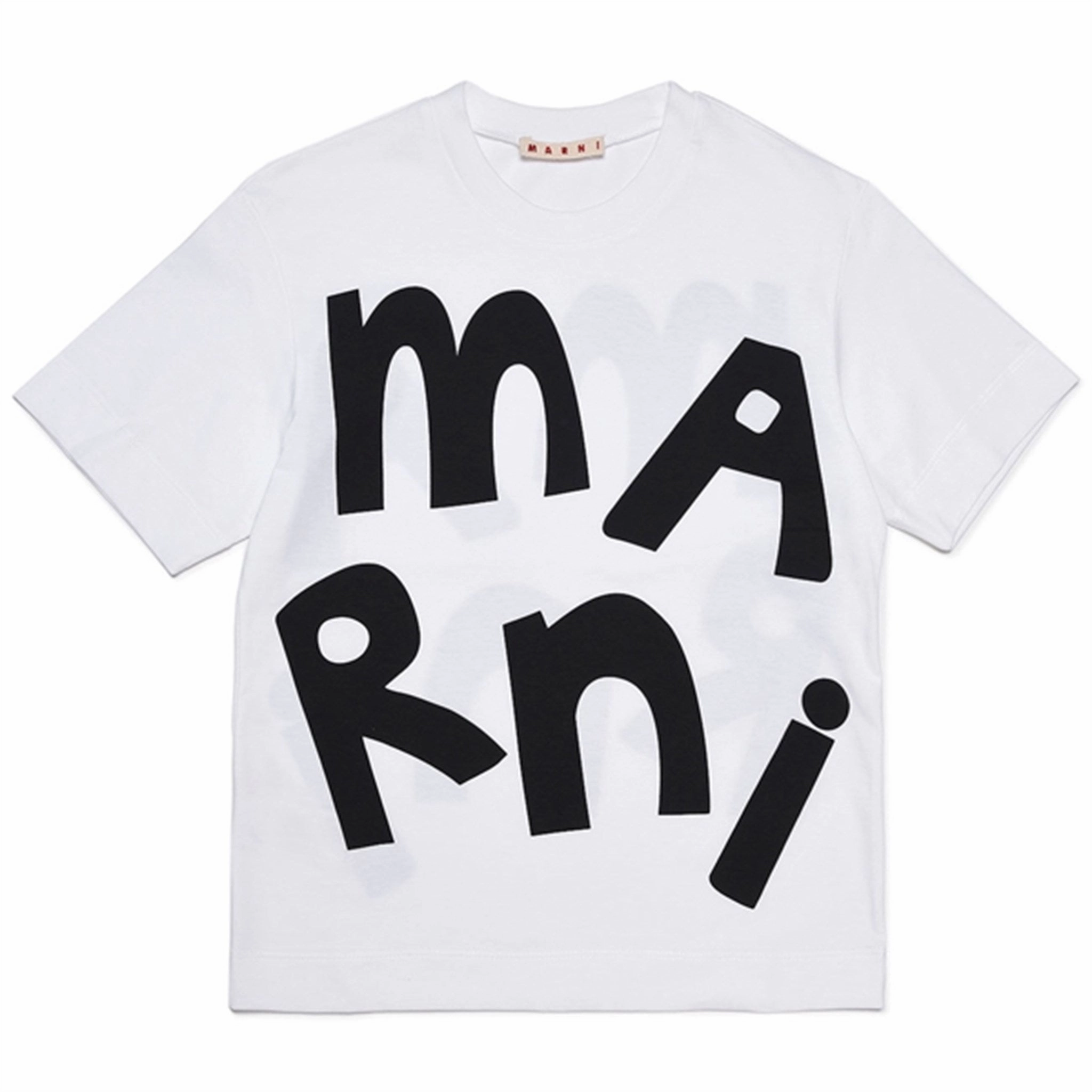 Marni White T-shirt Relaxed Fit Design