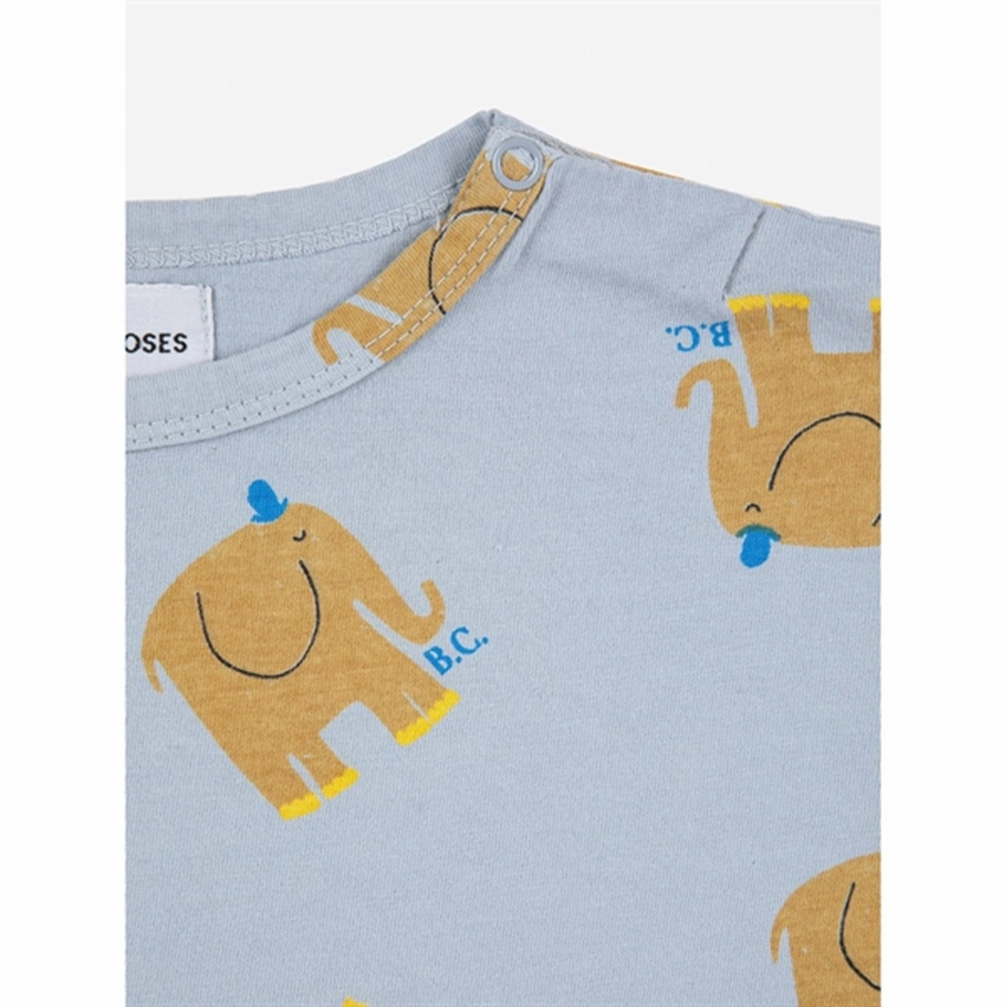 Bobo Choses Light Blue The Elephant Blouse AOP Sustainable production Loose Fit