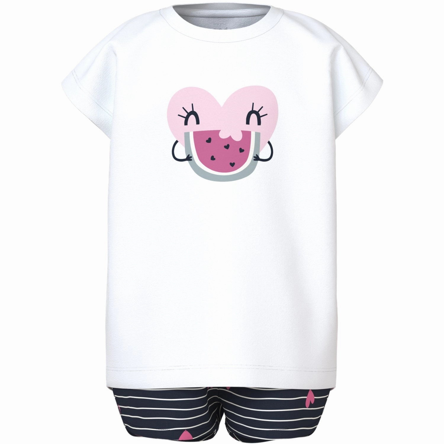 Soft Material Zero Chafe Construction Name It Bright White Hearts Vigea Shorts Set