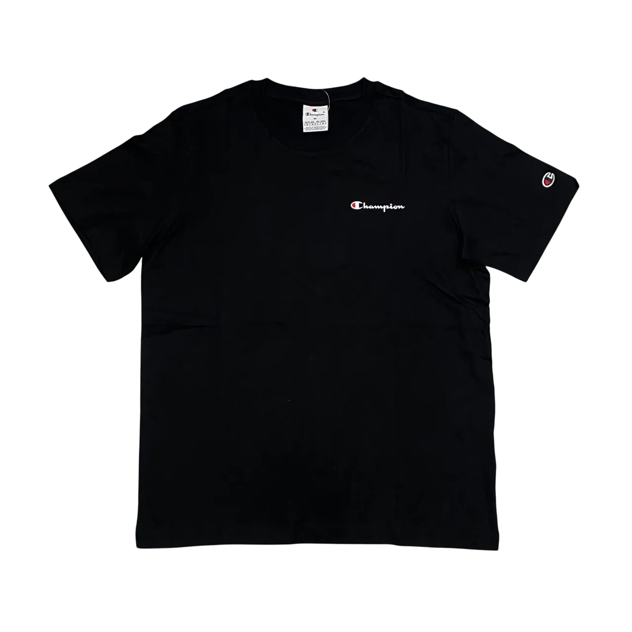 Champion maglietta manica corta da uomo in jersey con logo piccolo 220264-KK001 nero Fresh and Cool