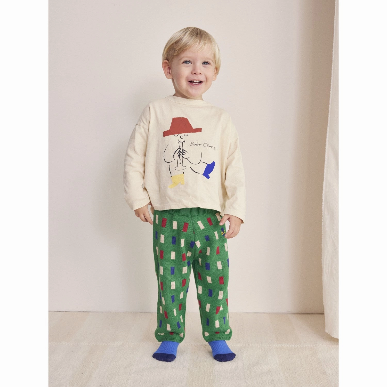 Bobo Choses White Magic Flute Player Blouse Stretchy Cloth