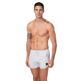 F**K pantaloncino costume mare da uomo M01BU03WH bianco Convertible Strap System colorfast