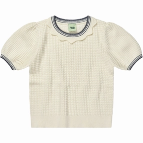 FUB ecru Structure Tee Simple Yet Cozy