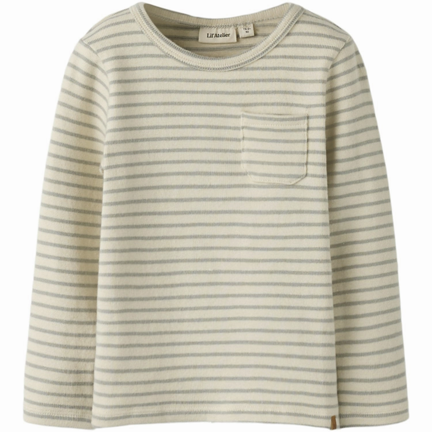 Lil'Atelier Turtledove Pigeon Nmmthoro Jen Ls Slim Top Lil Quick Release Placket Youthful Vibe