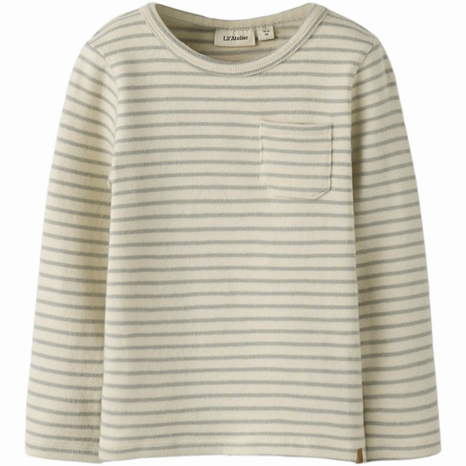 Lil'Atelier Turtledove Pigeon Nmmthoro Jen Ls Slim Top Lil Lace Accent