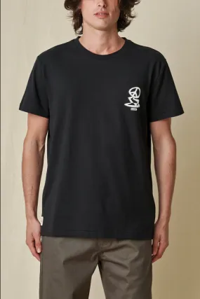 NeutralTonesCollection Timeless Fit Globe t-shirt manica corta Peace Uomo Tee GB02241001 BLK black