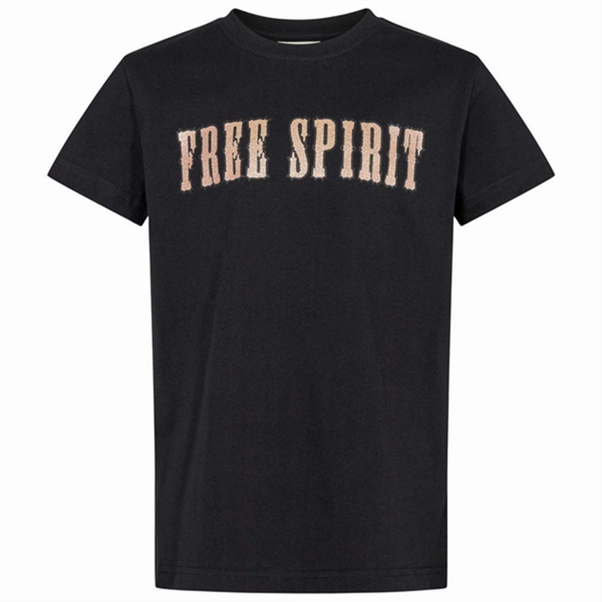 Sofie Schnoor Black T-shirt Lightweight Layer Heathered Fabric