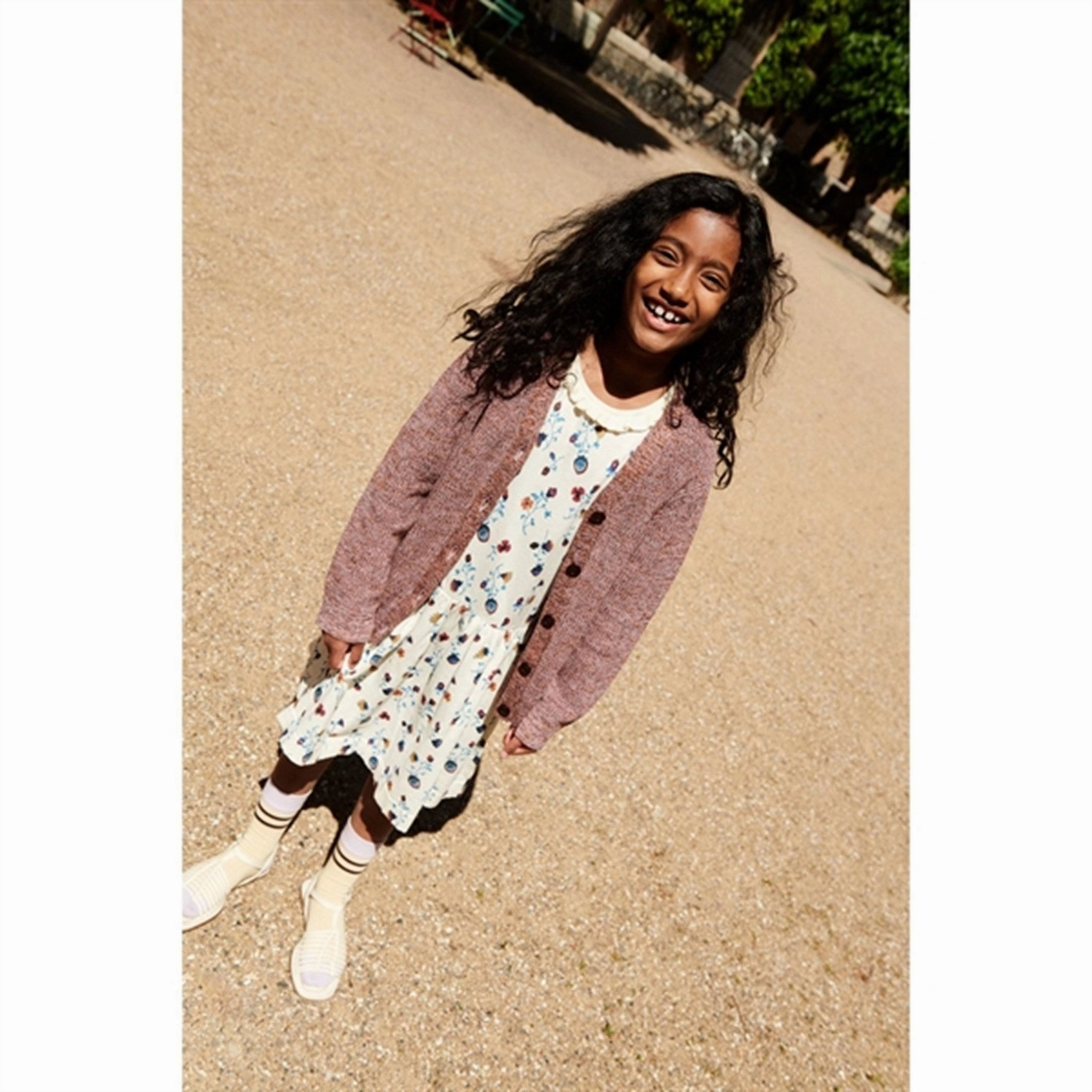 FUB Ecru/Flower Printed Dress polka-dot