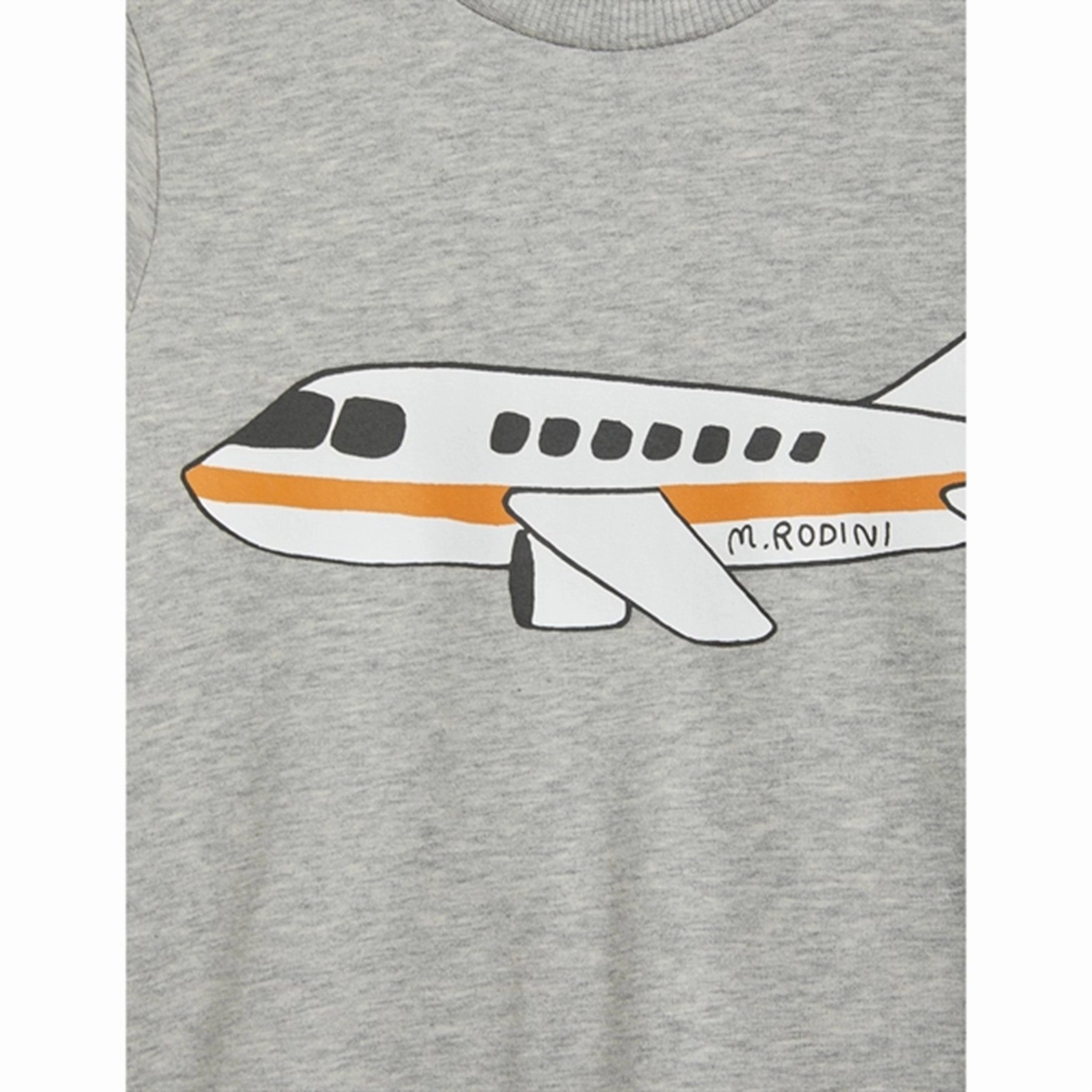Mini Rodini Airplane Sp T-shirt Grey melange Outdoor Sports Comfortable Look