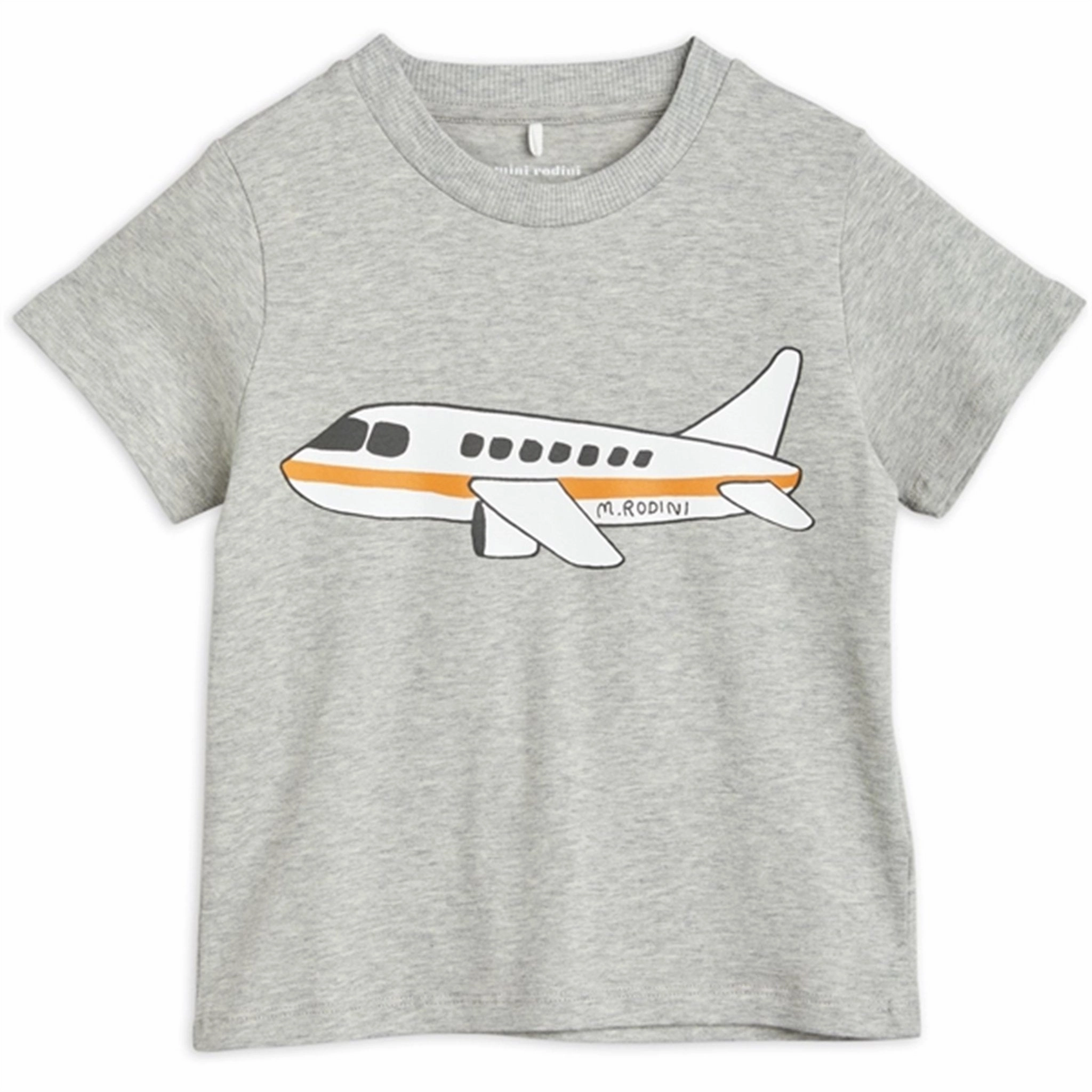 Mini Rodini Airplane Sp T-shirt Grey melange Ultimate Fit