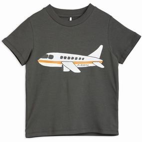 Mini Rodini Airplane Sp T-shirt Grey Perfect for Any Outfit Anti Pilling Fabric