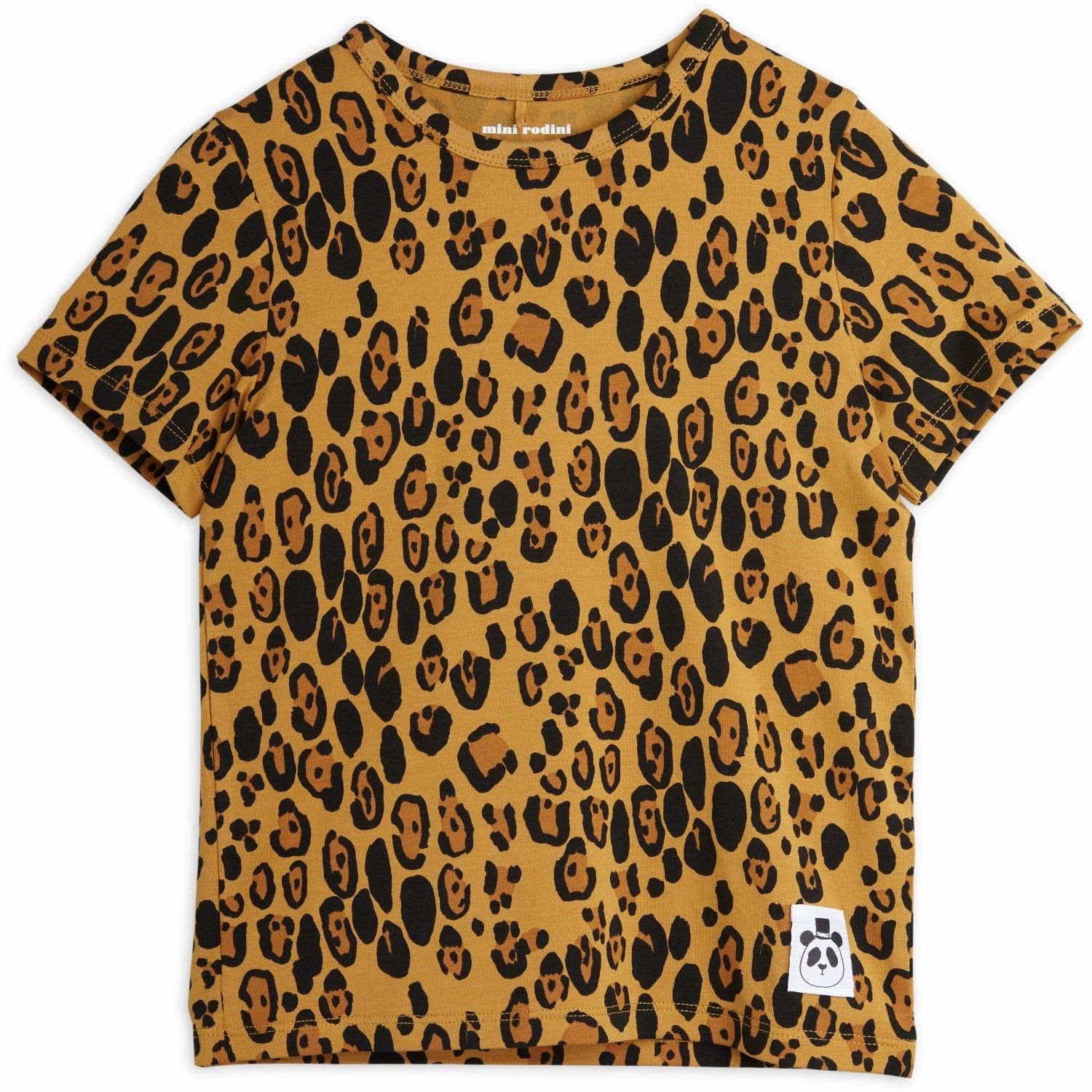 Mini Rodini Beige Basic Leopard T-Shirt perfect for all-day wear UVProtectionFinish