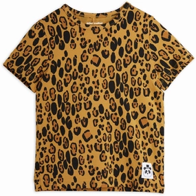 High-End Quality Mini Rodini Beige Basic Leopard T-Shirt