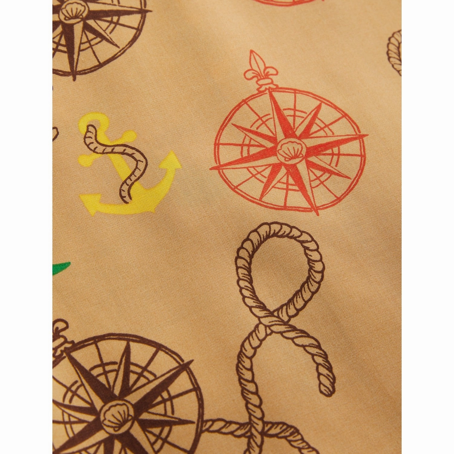 Striped style Mini Rodini Beige Nautical AOP Woven Shirt