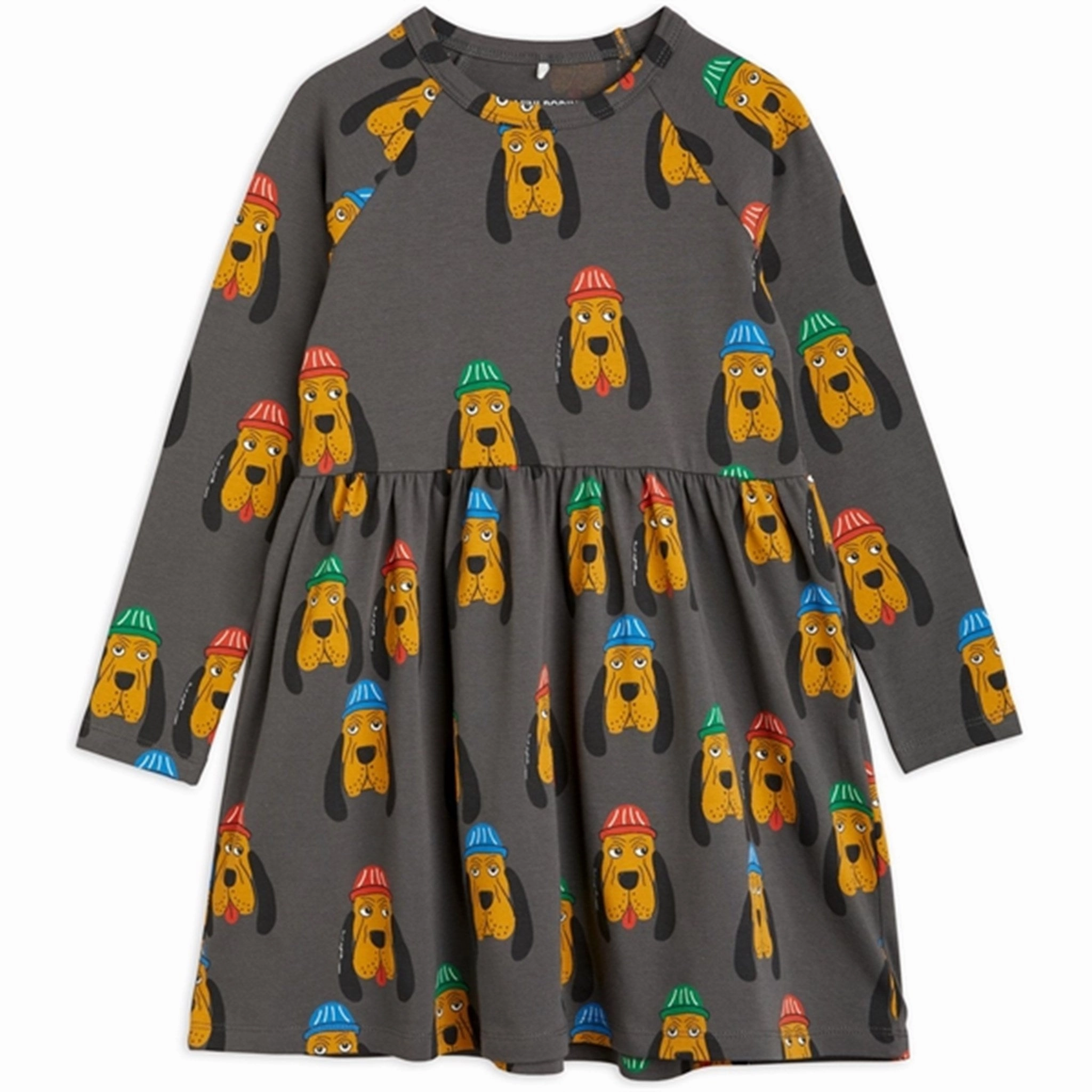 Mini Rodini Bloodhound Aop Dress Grey Cool Look Sunset Hour
