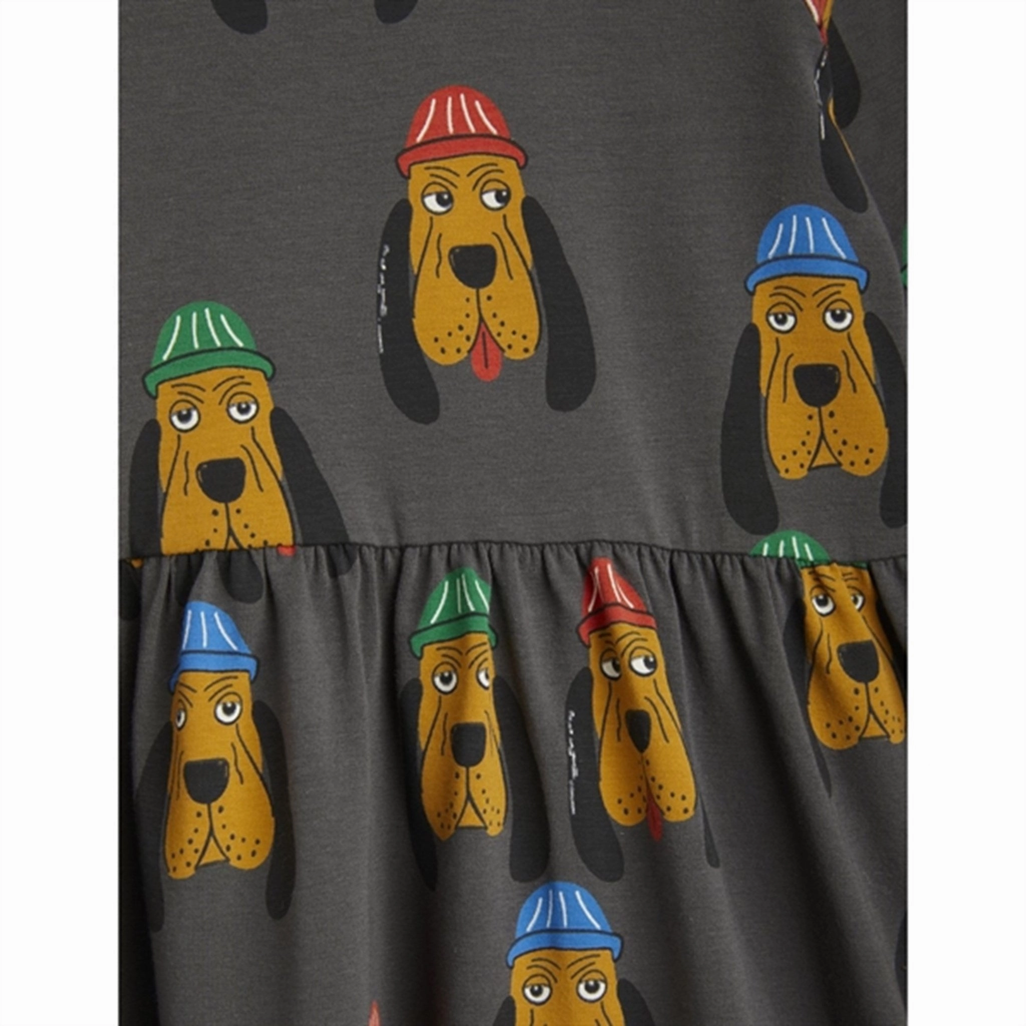 All Timewear Mini Rodini Bloodhound Aop Dress Grey