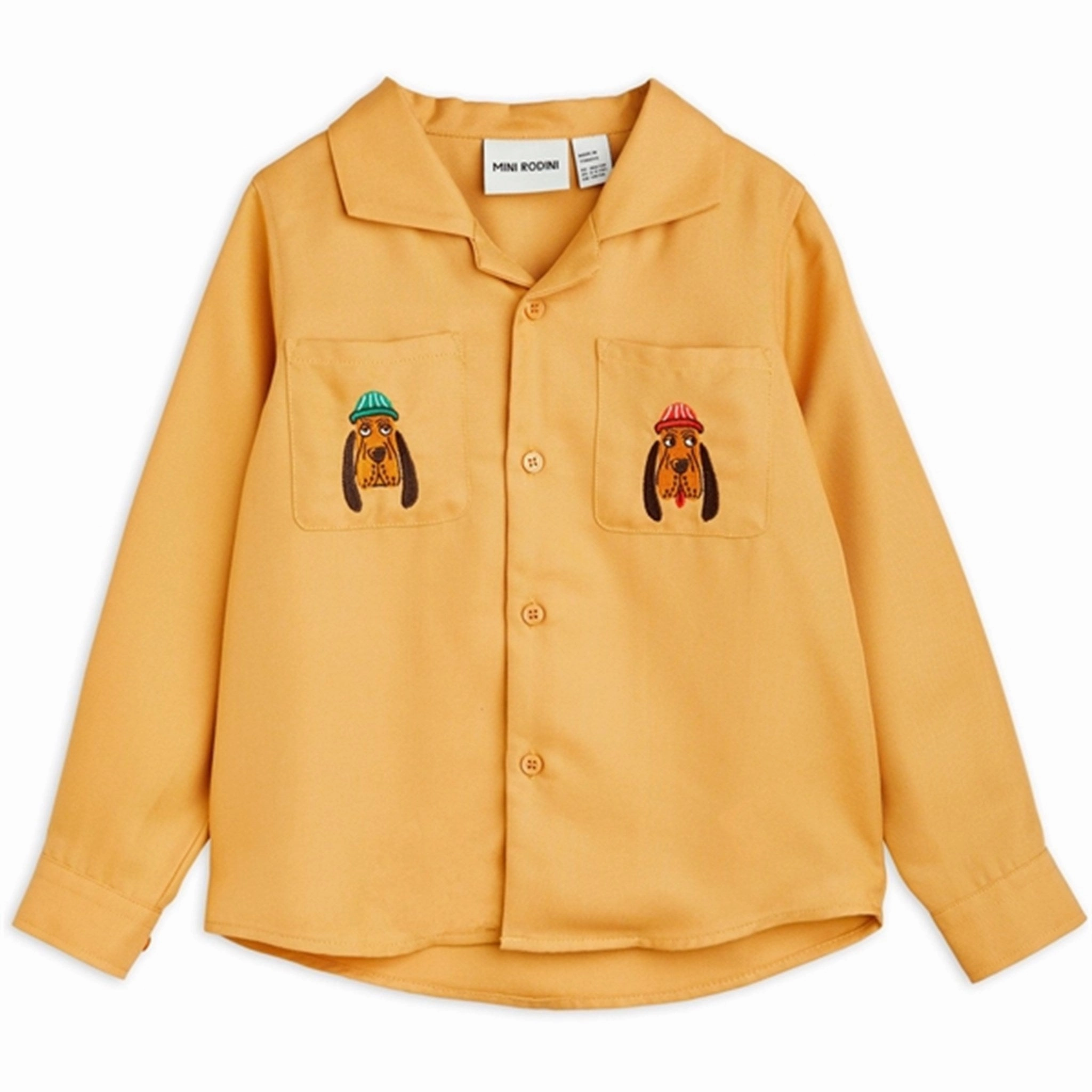 Mini Rodini Bloodhound Emb Shirt Beige Summer Camp