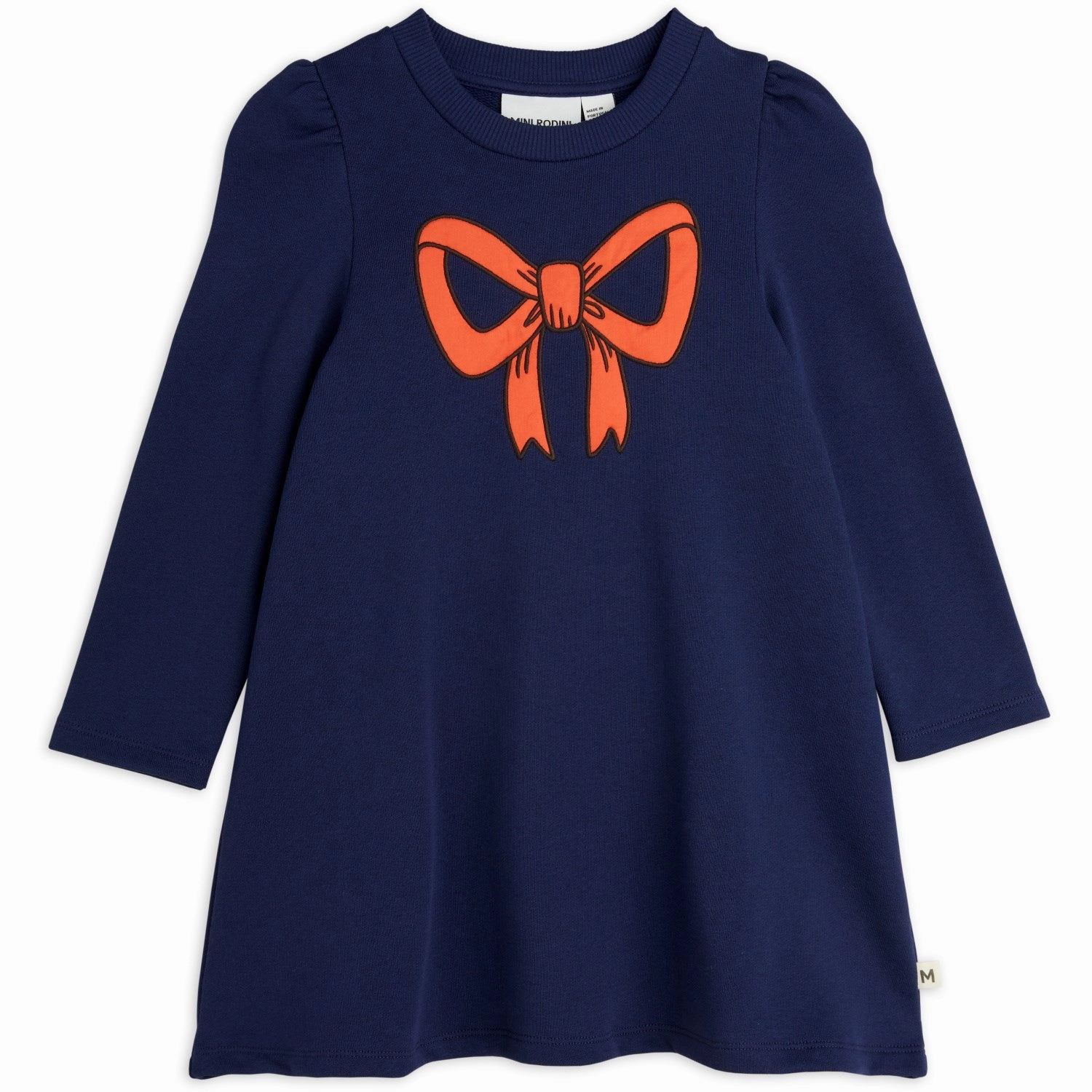 Lounge Texture Comfortable and breathable Mini Rodini Blue Bow Application Sweatdress