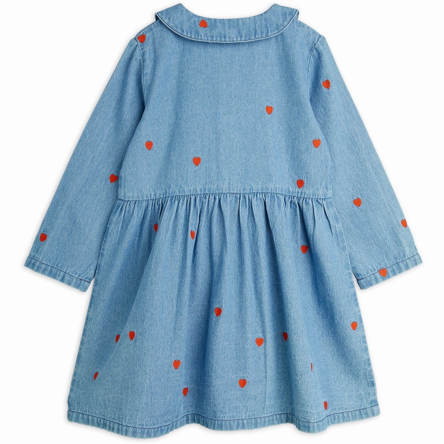 Mini Rodini Blue Mini Hearts Aoe Woven Dress LightweightMaterial Day-To-Night Wear