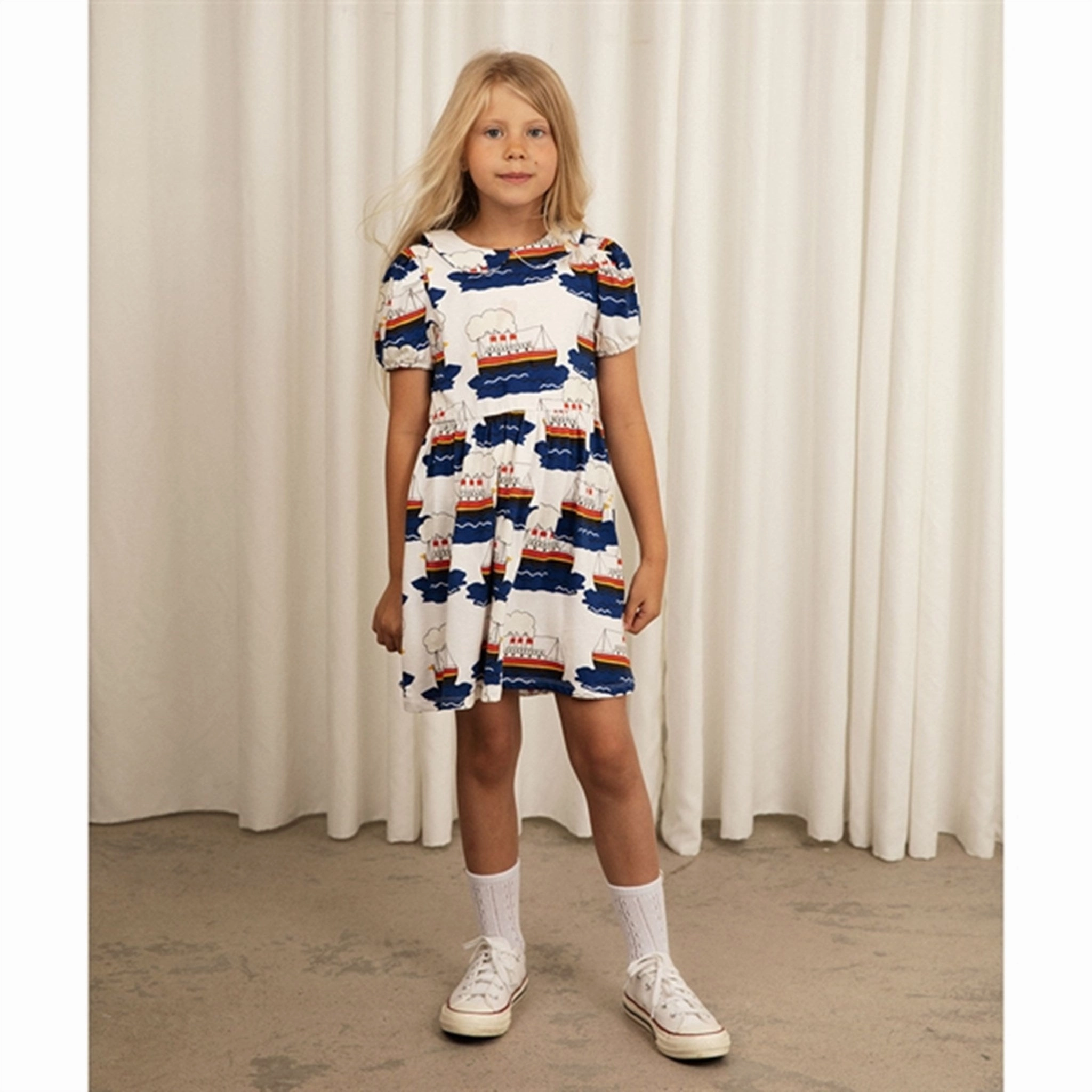 StretchableKnit Mini Rodini Ferry AOP Dress Multi