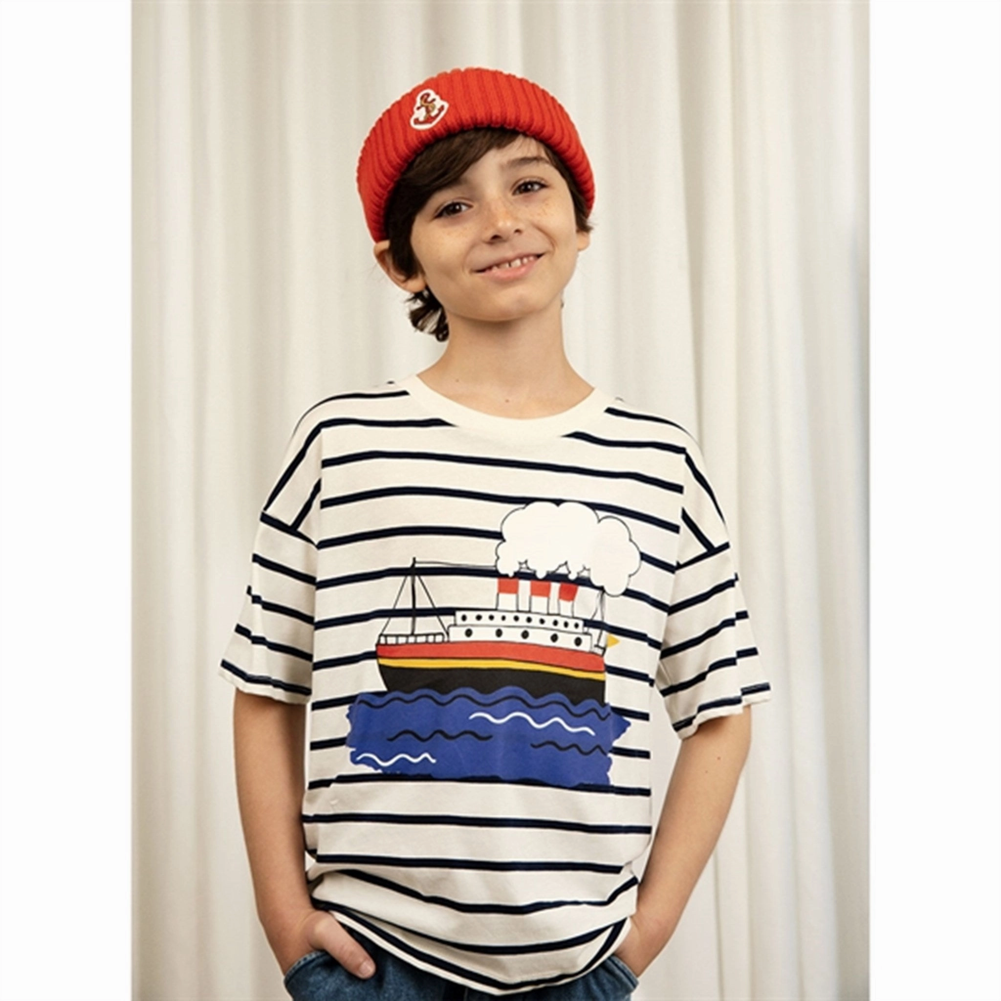 Mini Rodini Ferry Stripe T-shirt Blue Everyday Chic