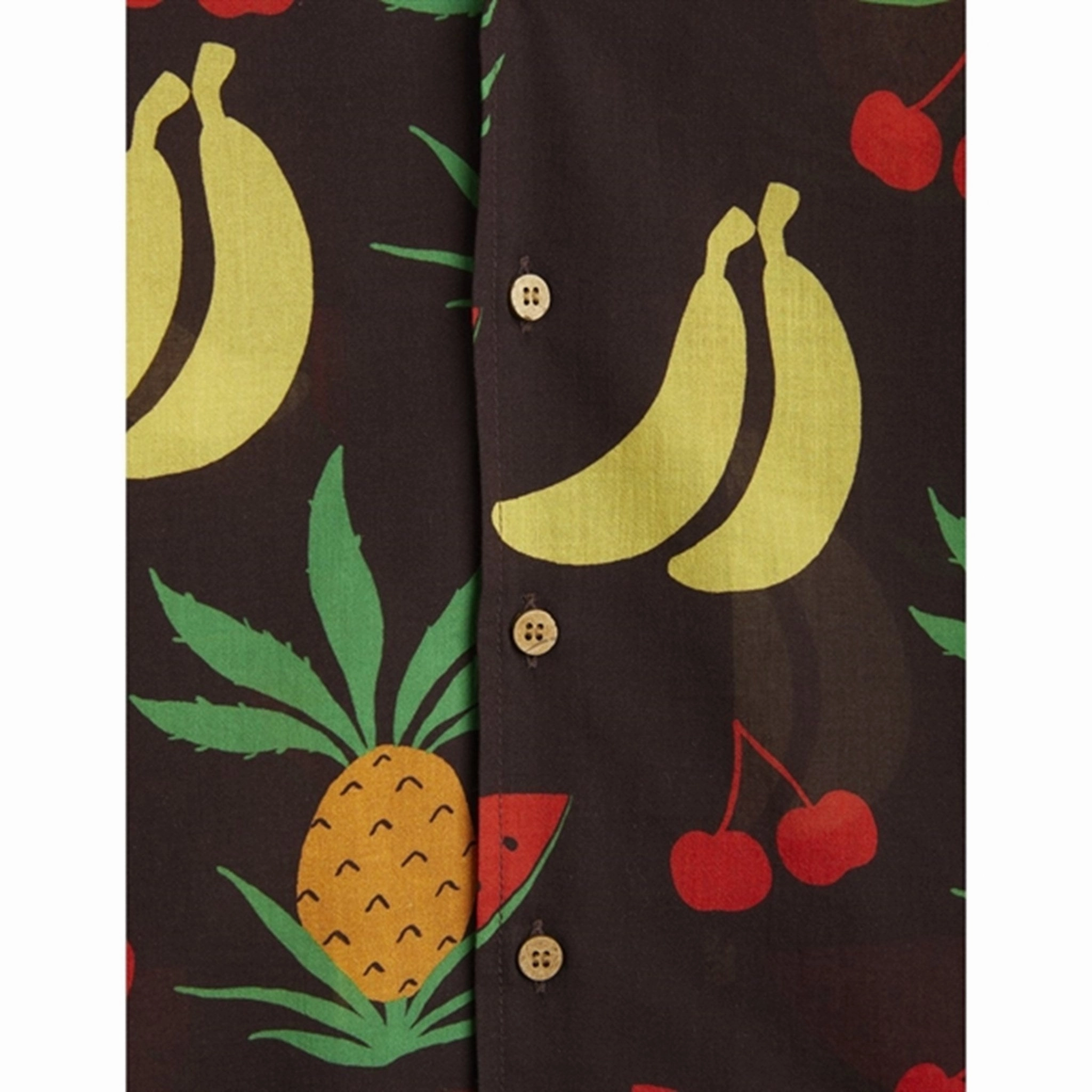 Functional Design All day wearability Mini Rodini Fruits Aop Woven SS Shirt Brown