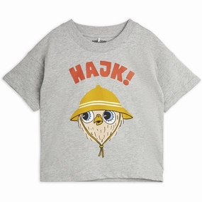 Mini Rodini Grey Melange Hike Sp T-shirt Essential Layer