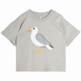 graduation Fur combination Mini Rodini Grey Seagull T-Shirt