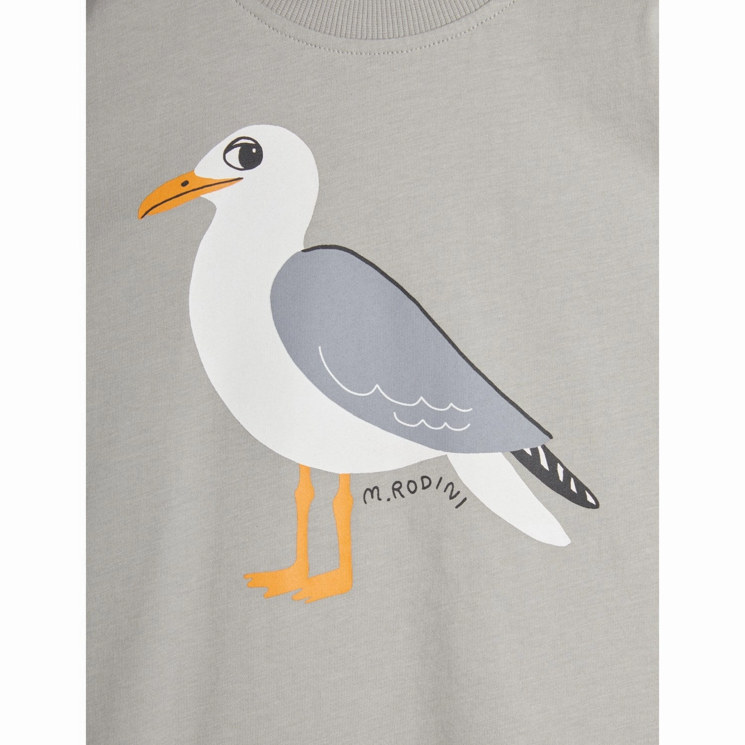 Mini Rodini Grey Seagull T-Shirt Minimal Comfort Wear Easy Care