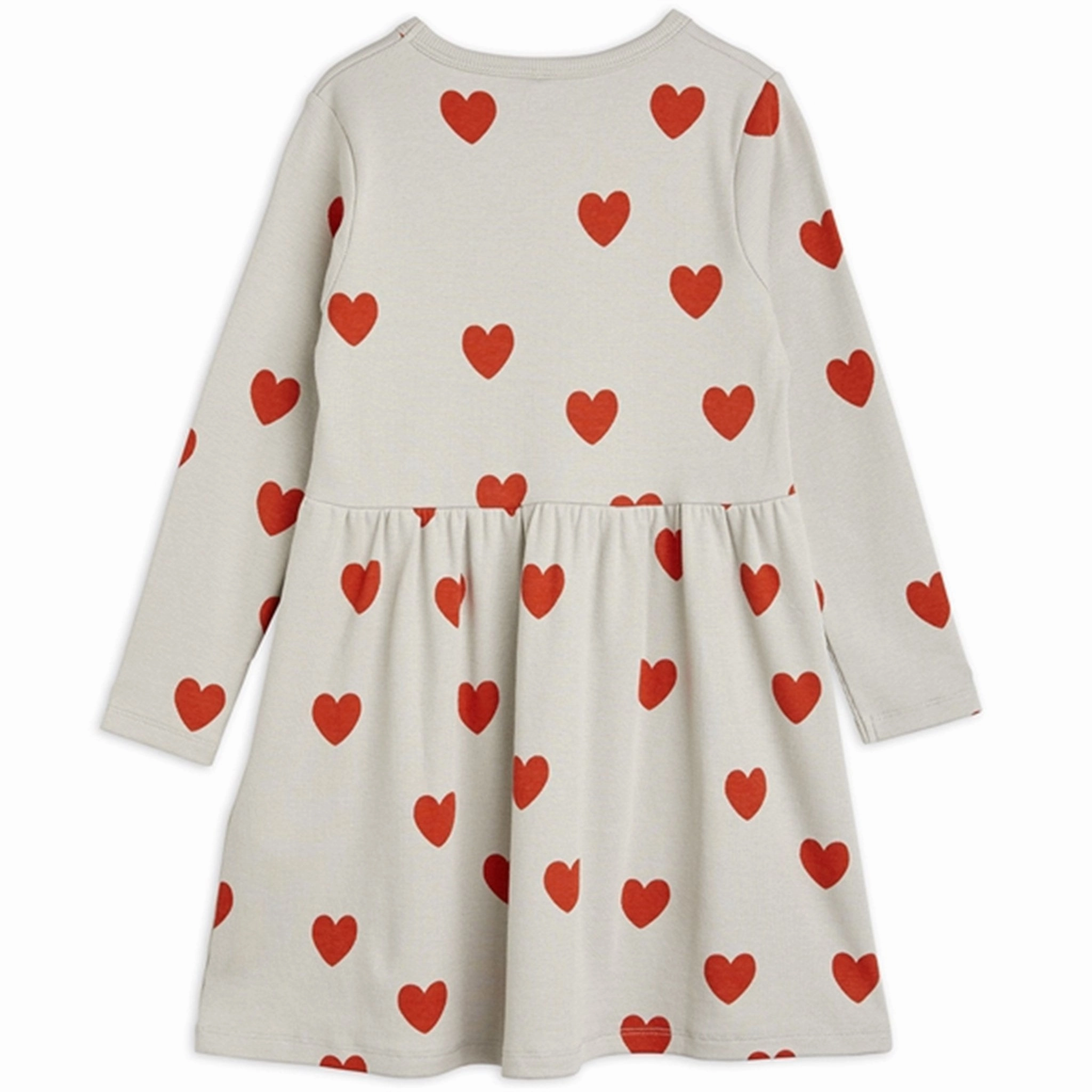 Formed Look Mini Rodini Hearts Aop Ls Dress Grey
