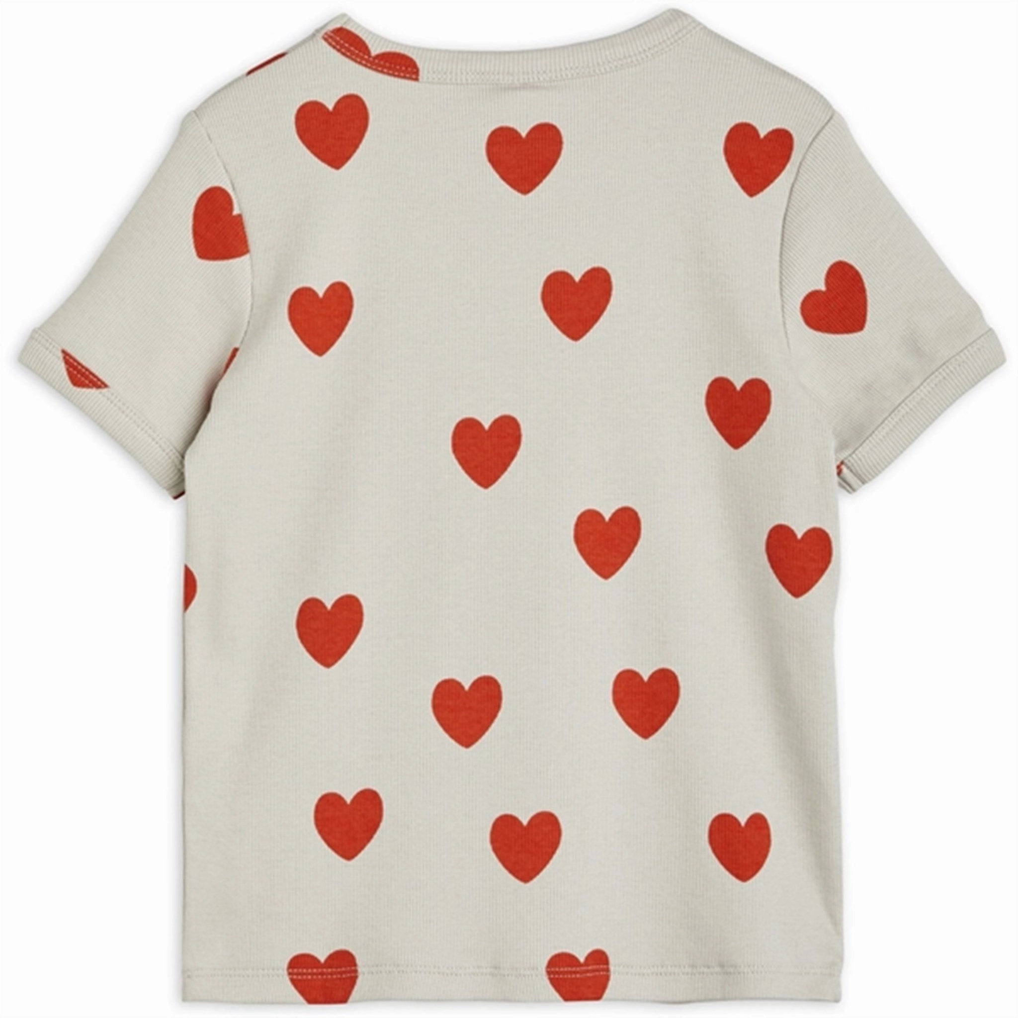 Versatile Style Trend Mini Rodini Hearts Aop T-shirt Grey