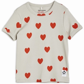 Easy Fit Wear EasyCare Fabric Mini Rodini Hearts Aop T-shirt Grey