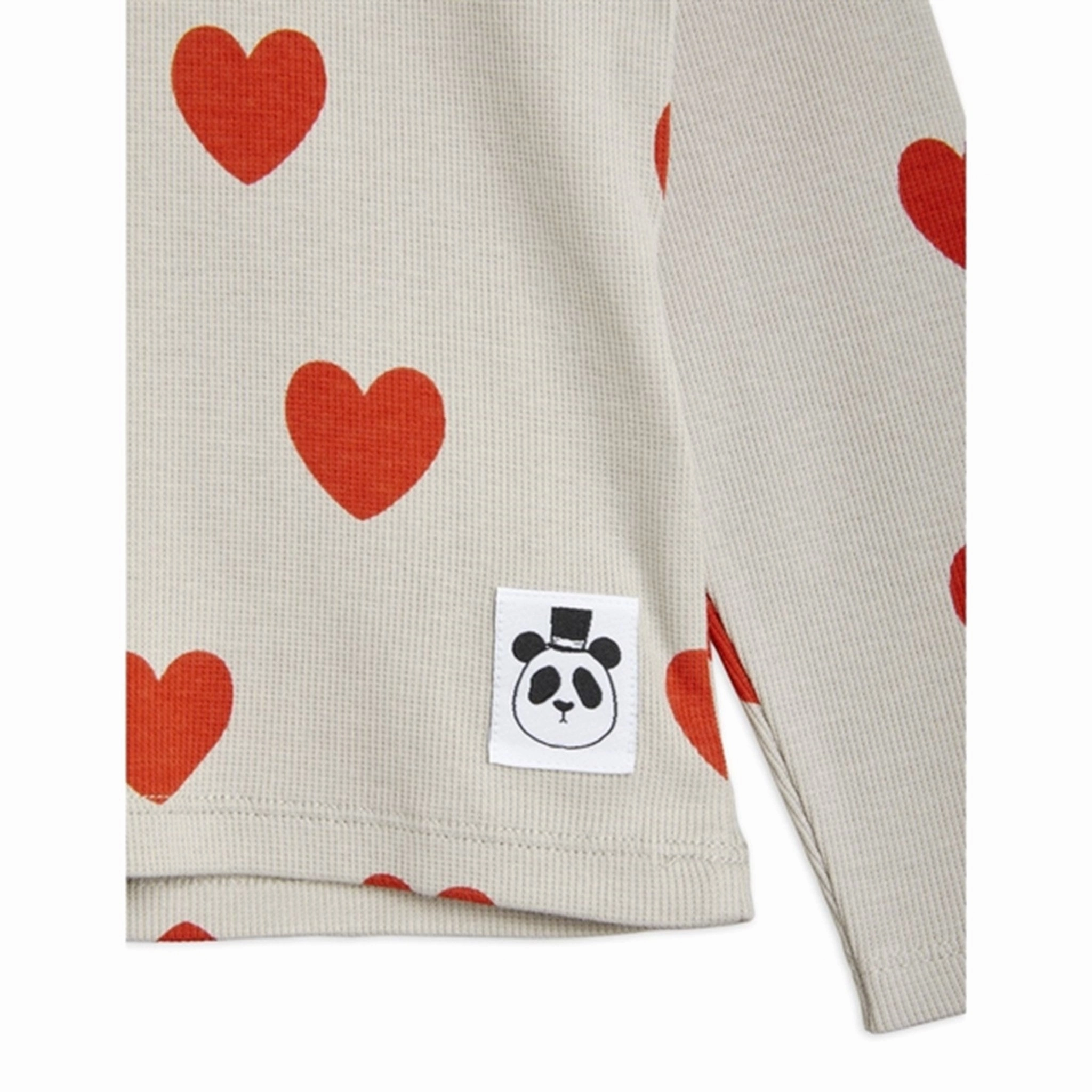Mini Rodini Hearts Aop Turtleneck Blouse Grey Pocket Detailing