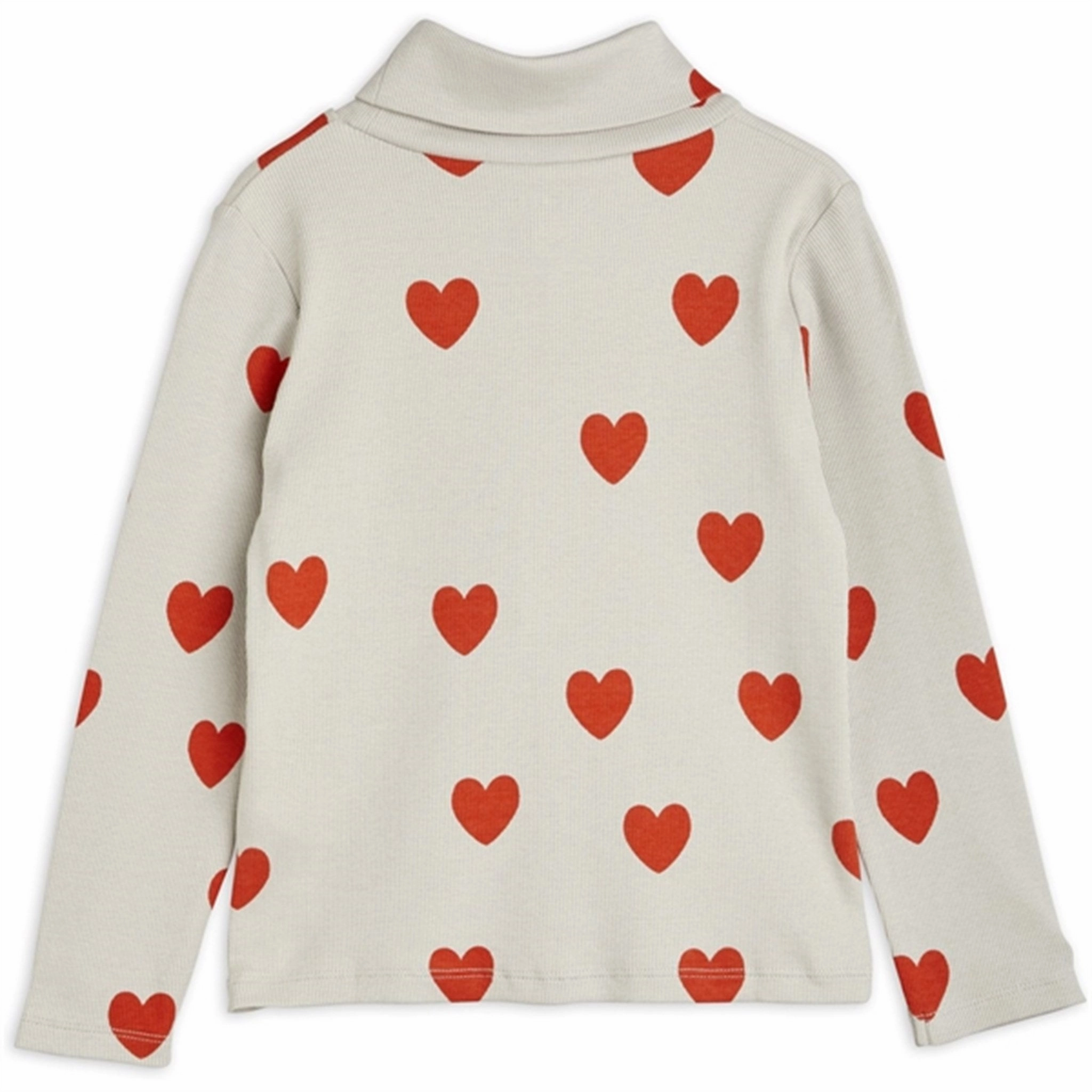 Mini Rodini Hearts Aop Turtleneck Blouse Grey Coffee Run quick dry