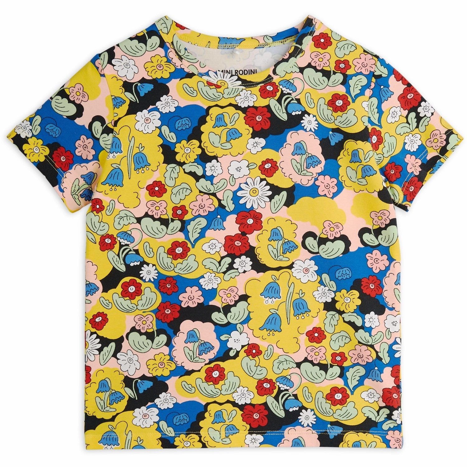 NoSideSeams Mini Rodini Multi Flowers AOP Ss Tee