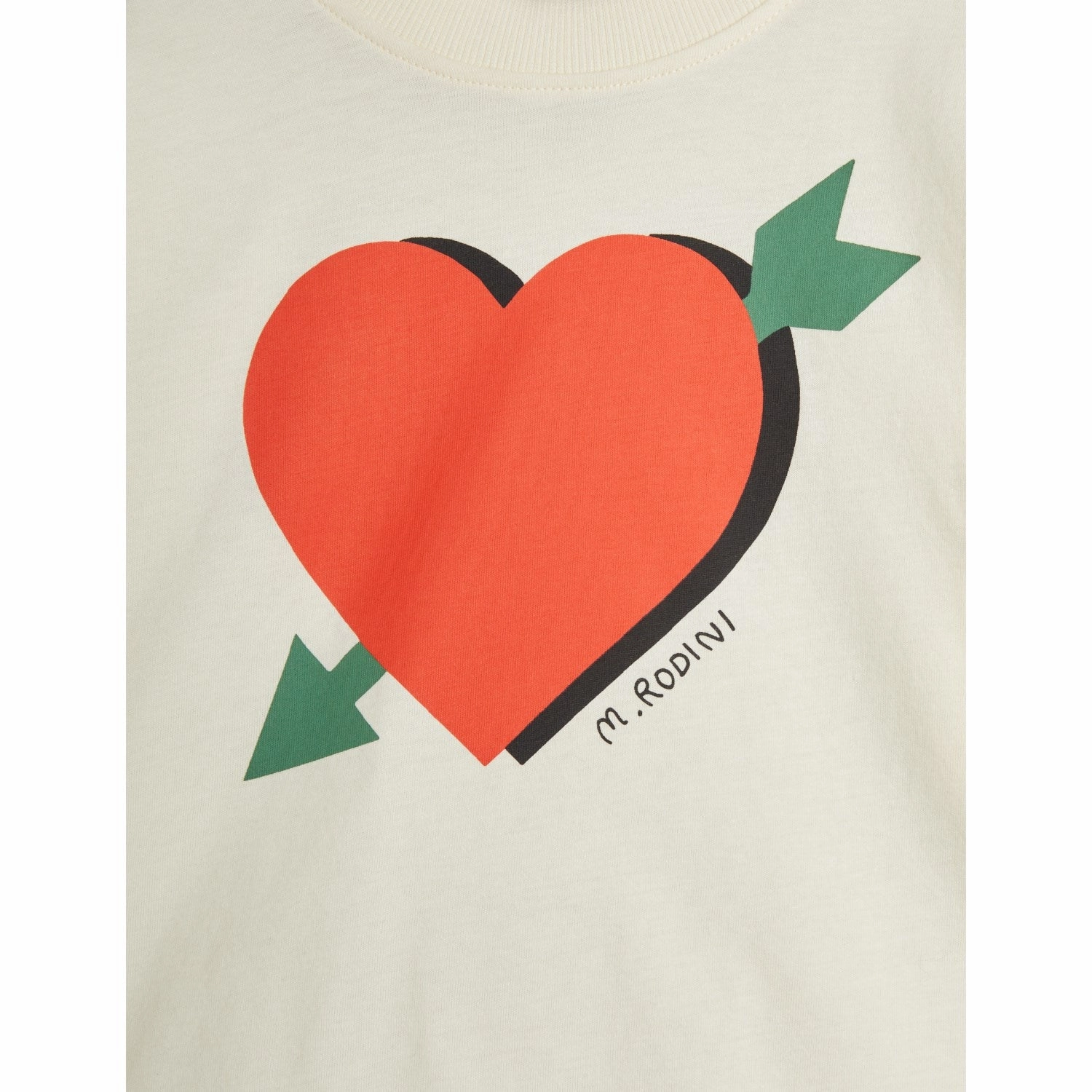 Timeless Classic Subtle design Mini Rodini Offwhite Arrowed Heart Blouse