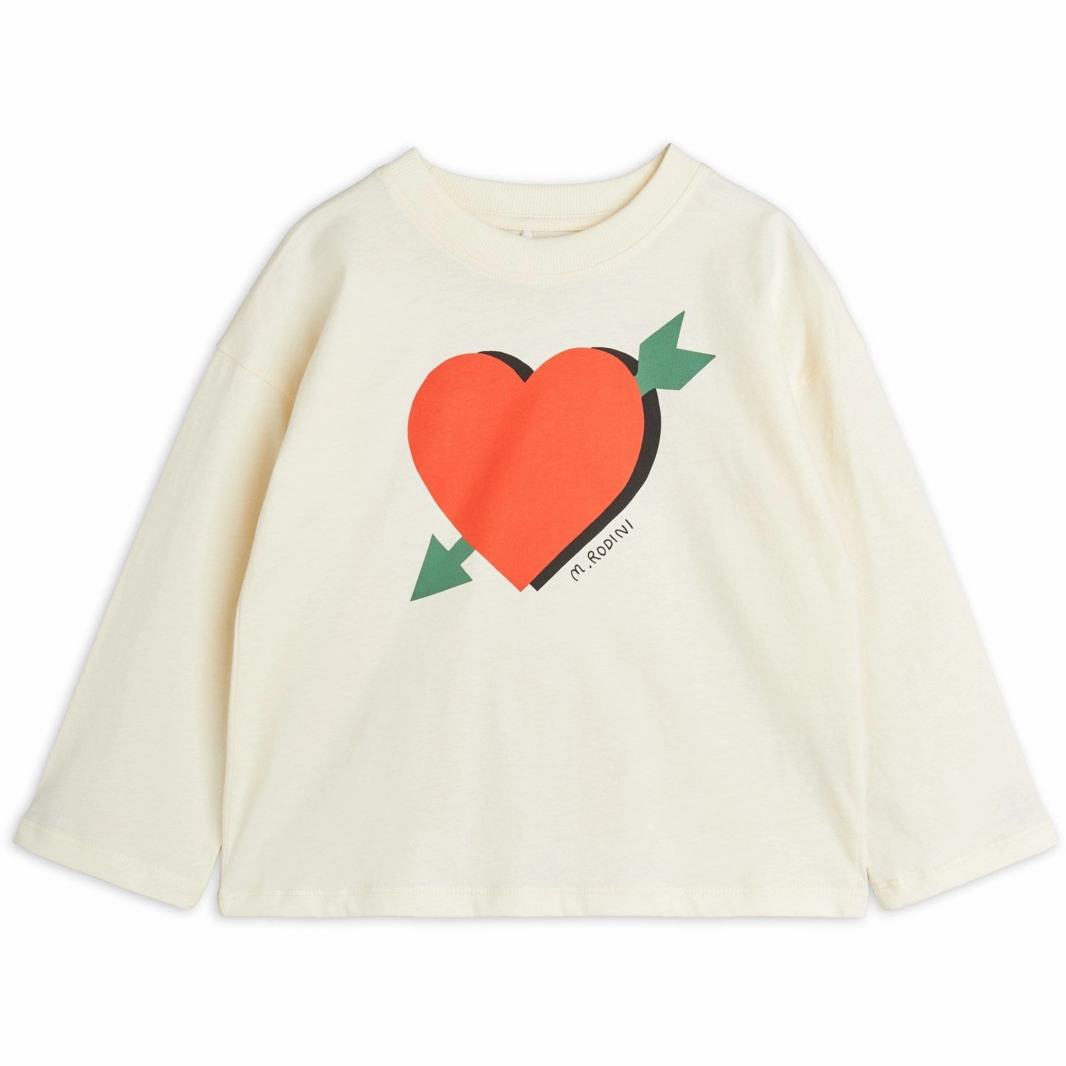 Mini Rodini Offwhite Arrowed Heart Blouse Seasonal Collection Trend-Driven