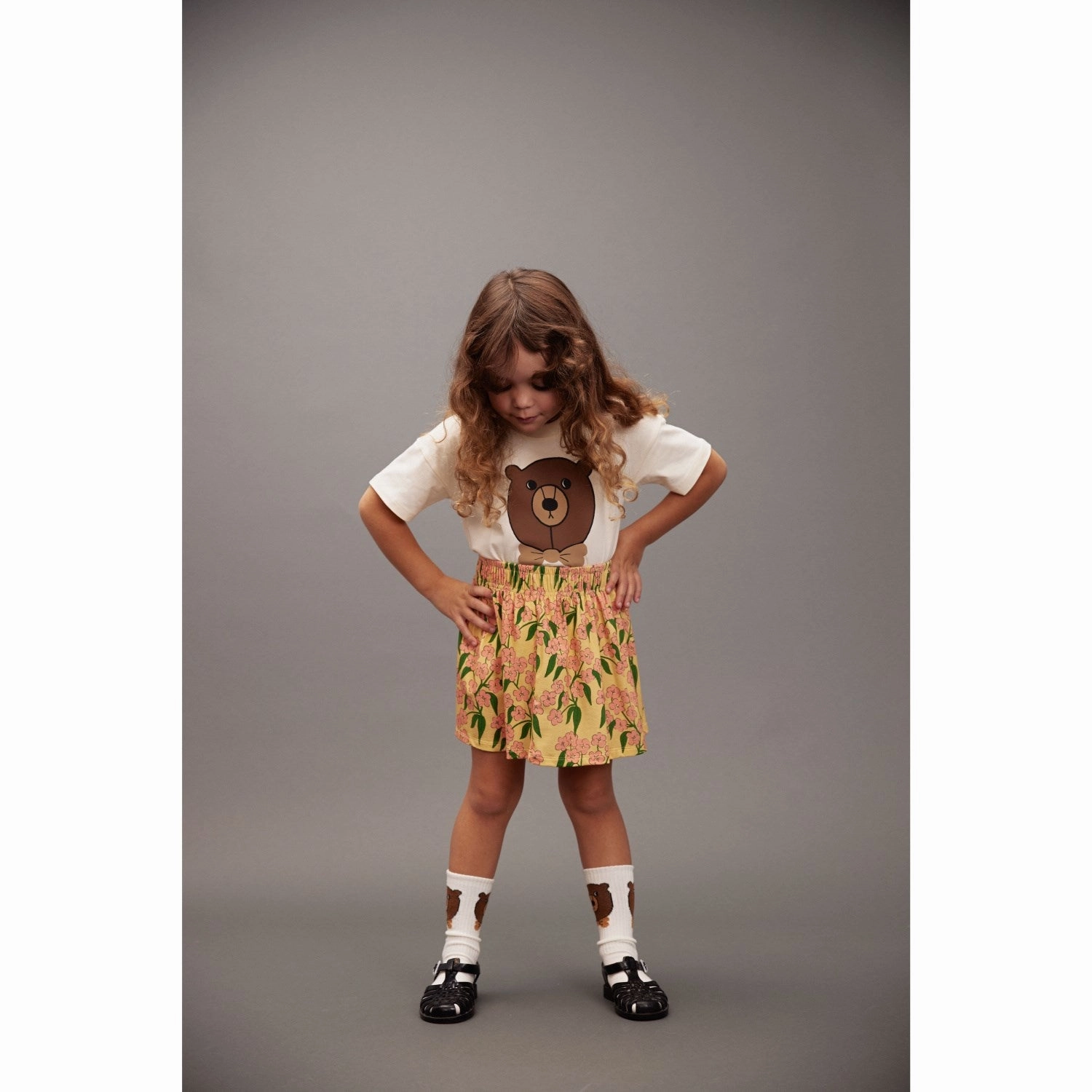 Mini Rodini Offwhite Bear Sp Ss Tee Holiday Style AntiPilling